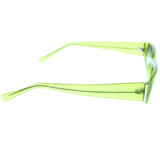 Liz Claiborne Style "Morgan" Rectangle-Sunglasses Green Frame/Dark-Gray Lens