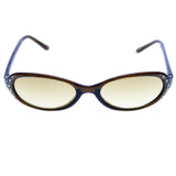 Liz Claiborne Style "Mindy" Oval-Sunglasses Brown Frame/Brown Lens