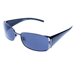 Liz Claiborne Style "Valerie" Rectangle-Sunglasses Black Frame/Dark-Gray Lens