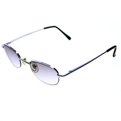 Liz Claiborne Semi-Rimless-Sunglasses Silver-Tone Frame/Dark-Gray Lens
