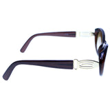 Liz Claiborne Style "Kay" Oversize-Sunglasses Purple Frame/Dark-Gray Lens