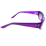 Liz Claiborne Style "Gwyneth" Rectangle-Sunglasses Purple Frame/Dark-Gray Lens