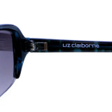 Liz Caiborne Semi-Rimless-Sunglasses Blue Frame/Purple Lens