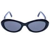 Liz Claiborne Style "Kay" Oval-Sunglasses Black Frame/Dark-Gray Lens