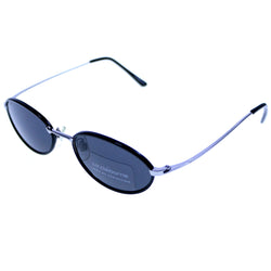 Liz Caiborne Round-Sunglasses Silver-Tone Frame/Black Lens