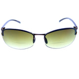Liz Caiborne Bifocal Lenses +1.0 Semi-Rimless-Sunglasses Bronze-Tone Frame/Green Lens