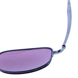 Liz Caiborne Semi-Rimless-Sunglasses Silver-Tone Frame/Purple Lens