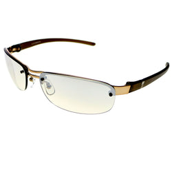 Liz Caiborne Semi-Rimless-Sunglasses Bronze-Tone Frame/Gray Lens