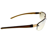Liz Caiborne Semi-Rimless-Sunglasses Bronze-Tone Frame/Gray Lens