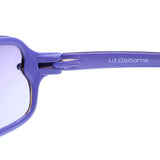 Liz Claiborne Style "Marla" Rectangle-Sunglasses Two-Tone Frame/Purple Lens