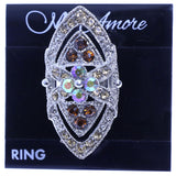 Mi Amore Adjustable-Ring Silver-Tone/Multicolor Size: Adjustable