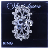 Mi Amore Adjustable-Ring Silver-Tone/Gray Size: Adjustable