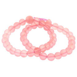 Mi Amore Beaded Stretch Opaque Fashion-Bracelet Set Pink