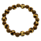 Mi Amore Wooden beads Stretch-Bracelet Brown