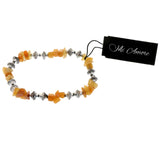 Mi Amore Stretch-Bracelet Silver-Tone/Orange