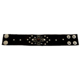 Mi Amore Adjustable-Length Faux-Suede Studded Cuff-Bracelet Brown & Silver-Tone