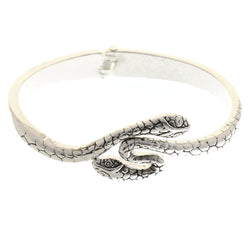 Mi Amore Hinged Serpent Fashion-Bracelet Silver-Tone