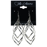 Silver-Tone Metal Dangle-Earrings #5859