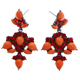 Mi Amore Drop-Dangle-Earrings Red/Orange