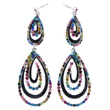 Mi Amore Drop-Dangle-Earrings Multicolor/Silver-Tone