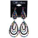 Mi Amore Drop-Dangle-Earrings Multicolor/Silver-Tone