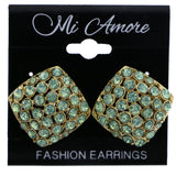 Mi Amore Stud-Earrings Green/Gold-Tone