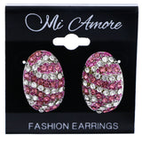 Mi Amore Stud-Earrings Pink/Silver-Tone