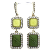 Mi Amore Drop-Dangle-Earrings Green/Gold-Tone