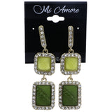 Mi Amore Drop-Dangle-Earrings Green/Gold-Tone