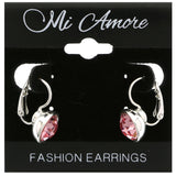 Mi Amore Dangle-Earrings Silver-Tone/Pink