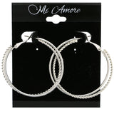 Mi Amore Hoop-Earrings Silver-Tone