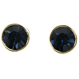 Mi Amore Post-Earrings Blue/Gold-Tone