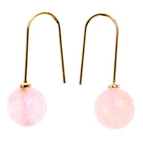 Mi Amore Dangle-Earrings Pink/Gold-Tone