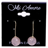 Mi Amore Dangle-Earrings Pink/Gold-Tone