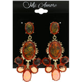 Mi Amore Dangle-Earrings Gold-Tone/Orange