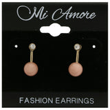 Mi Amore Dangle-Earrings Gold-Tone/Pink