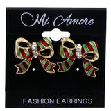 Mi Amore Christmas Stud-Earrings Red/Green