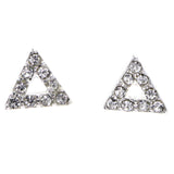 Mi Amore Triangle Stud-Earrings Silver-Tone