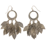 Leaf Dangle-Earrings Gold-Tone Color  #4997