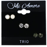 Mi Amore Earring Set Stud-Earrings Black/White