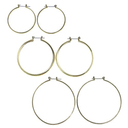 Mi Amore Earring Set Hoop-Earrings Gold-Tone