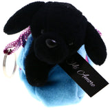 Daddy's Girl Coin Purse Heart Dog Stuffed Animal Decorative-Keychain Black/Blue