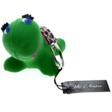 Turtle Long Eyelashes Squeeky Split-Ring-Keychain Green/Multicolor