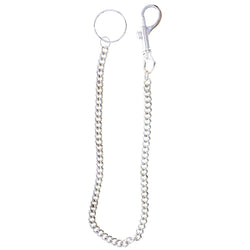Wallet Chain Split-Ring-Keychain Silver-Tone