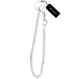 Wallet Chain Split-Ring-Keychain Silver-Tone