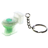Toilet Lipgloss Apple Split-Ring-Keychain Green/Clear