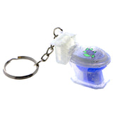 Toilet Lipgloss Blueberry Split-Ring-Keychain Blue/Clear
