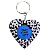 Squishy Spike Heart Picture-Frame-Keychain Black/White