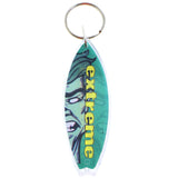 Cartoon Surf Board Extreme Split-Ring-Keychain Green/Yellow