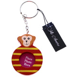 Striped Monkey Picture-Frame-Keychain Red/Yellow